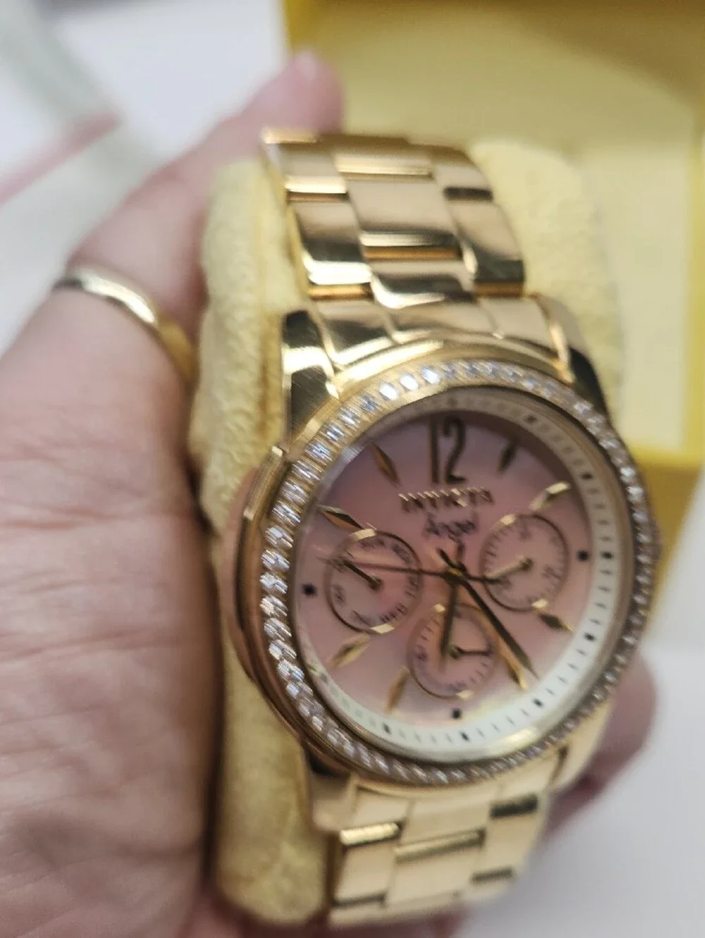 2018 Invicta Angel Women's Gold Watch with Mother-of-Pearl Dial 11772